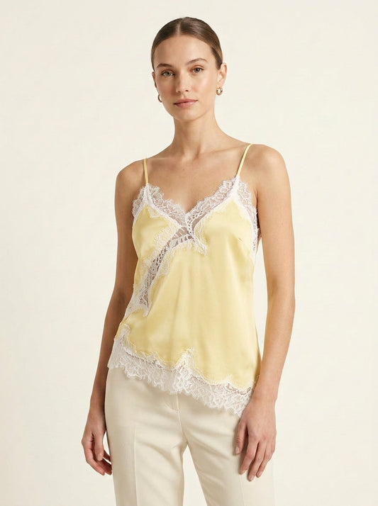Butter yellow lace camisole
